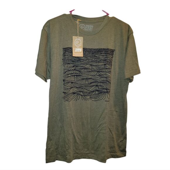 Uroko Swell Tee Shirt Military Green Large NWT Unisex - Picture 1 of 4